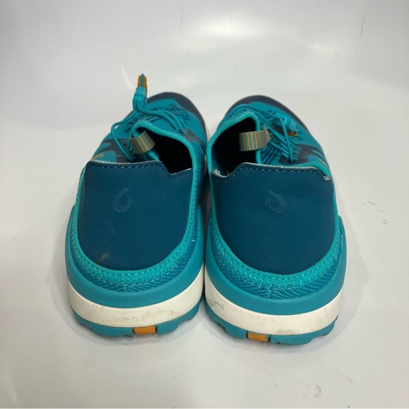 Olukai miki trainer sneakers teal casual women’s size 8 bright slides - Picture 5 of 9